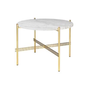 Gubi TS Coffee table Brass Base White Marble Contemporary Designer Furniture