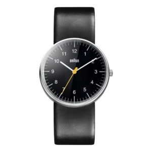 Braun BN0021 Classic Watch Black Dial with Black Leather Strap
