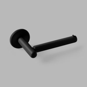 D line Pebble Toilet Roll Holder Black contemporary designer homeware