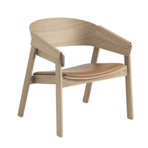 Cover chair cognac refine leather seat contemporary designer furniture