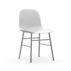 Form chair chrome white Normann Copenhagen Furniture Contemporary designer