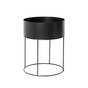 black Plant box round ferm living furniture contemporary design