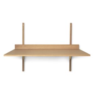 oak brass sector desk contemporary designer furniture