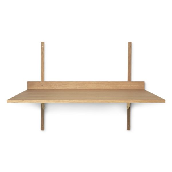 oak brass sector desk contemporary designer furniture